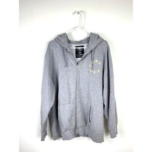 Crooks & Castles full-zip hoodie, Gray sz XL
